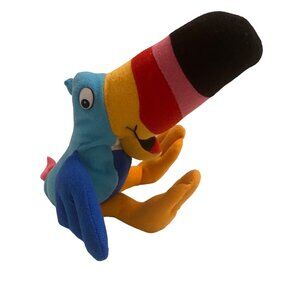 Vtg 1997 Kelloggs Toucan Sam Plush Stuffed Animal 6” Sitting Cereal Mascot